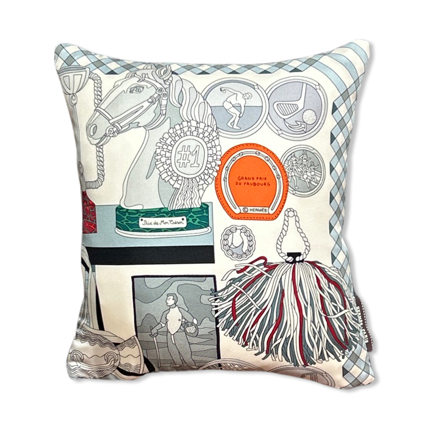 Trophées Vintage Silk Scarf Pillows