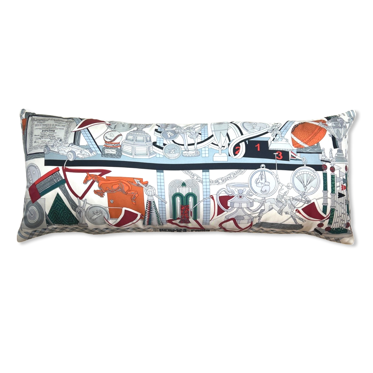 Trophées Vintage Silk Scarf Pillows
