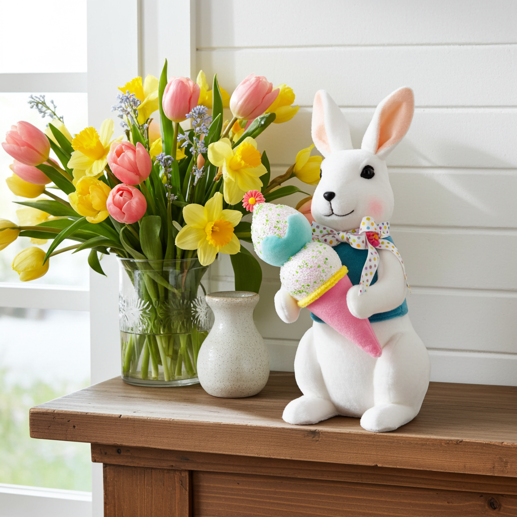 Boy Bunny w/Cone