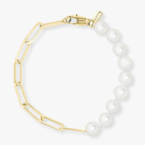 Samantha Half Chain Pearl Bracelet
