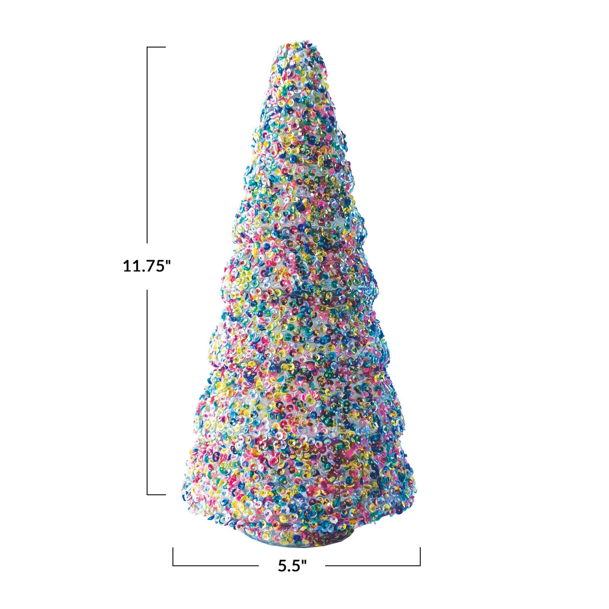 Recycled Glass Tree w/ Sequins, Multi Color